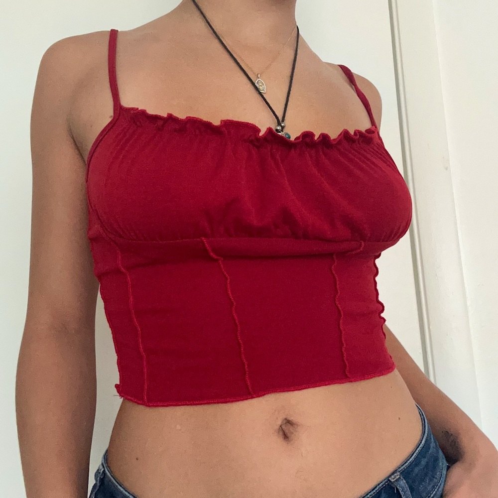 Red Crop Top